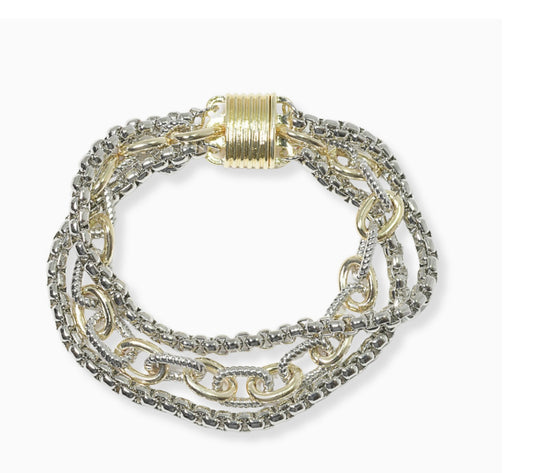 Two tone Chain bracelet