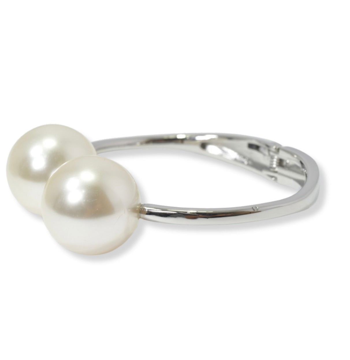 Silver Pearl Bangle