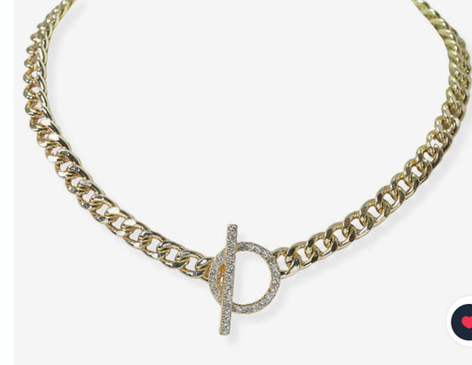 14k Gold Plated link necklace
