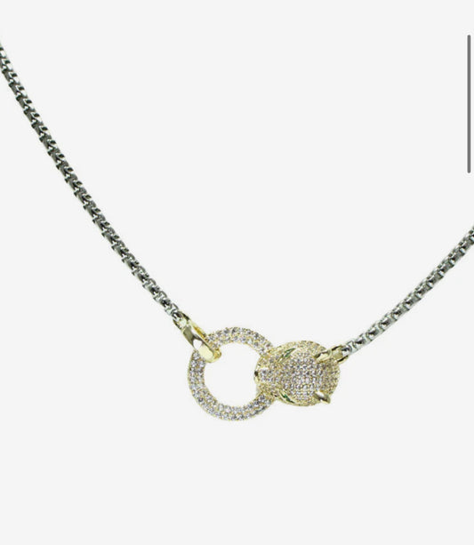 14k Gold plated Panther Necklace