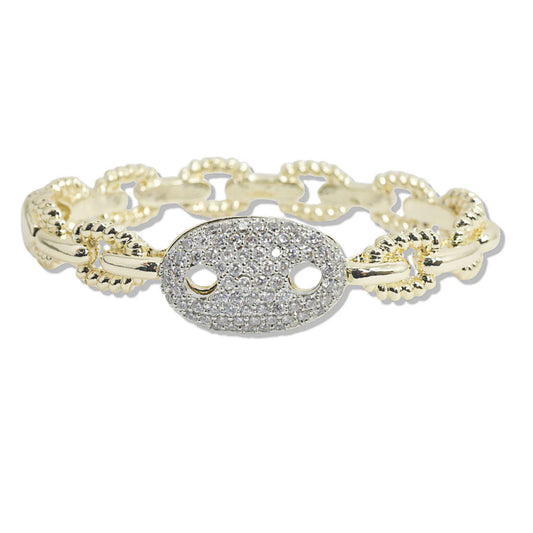 14k gold plated cubic zirconia Designer inspired bracelet