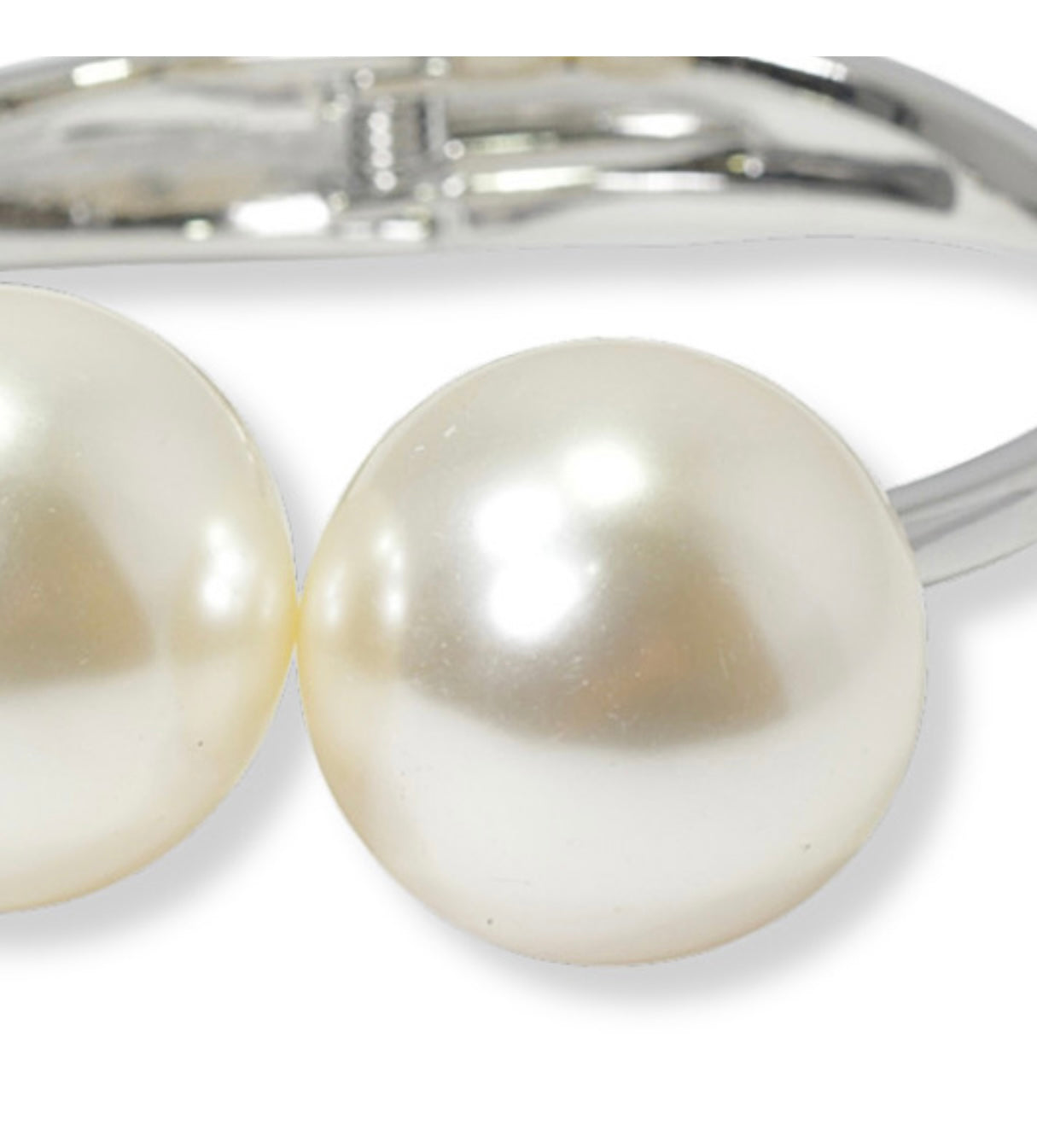 Silver Pearl Bangle