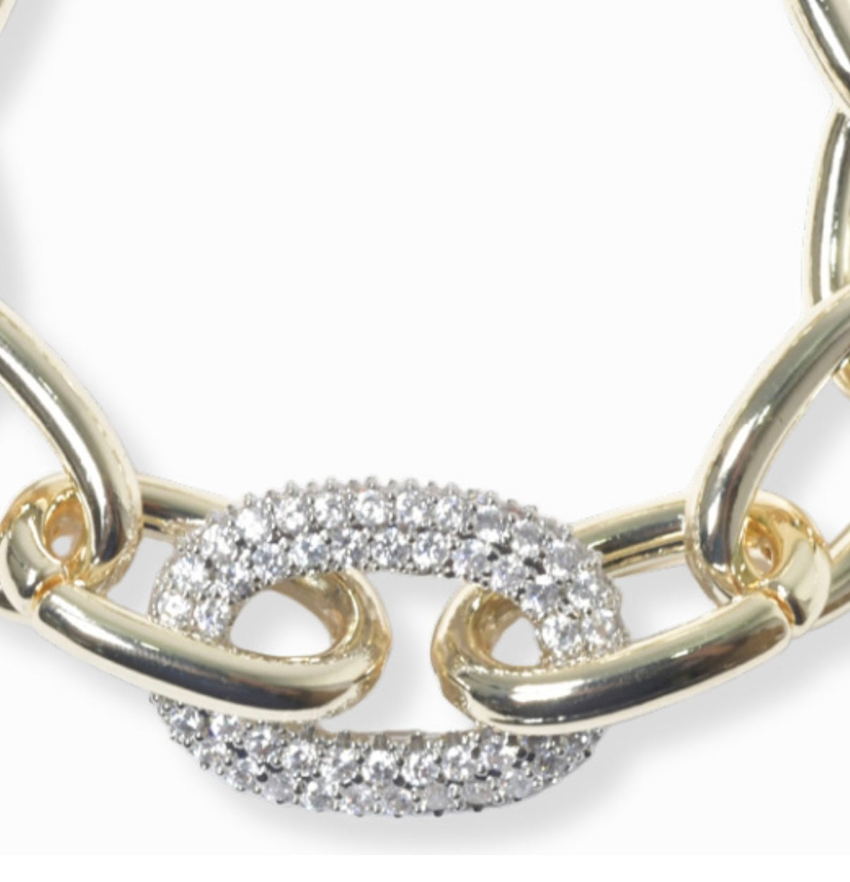 14K Gold plated oval bracelet