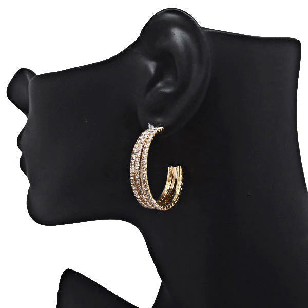 PAVE RHINESTONE EARRING