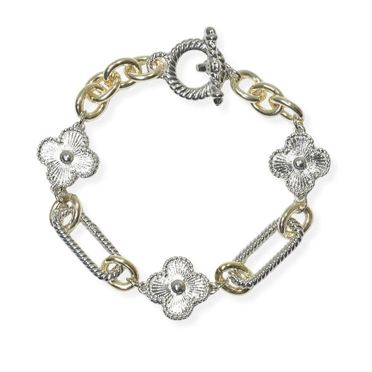 Clover cubic zirconia inspired bracelet
