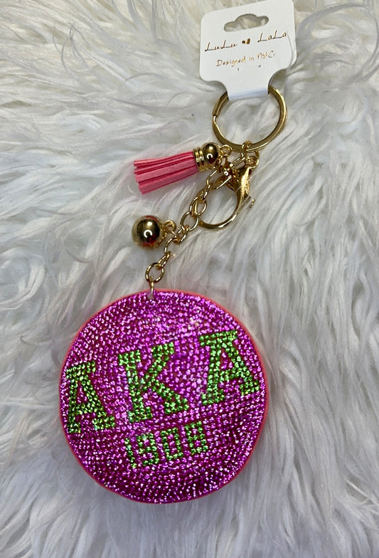Pink and Green Keychain