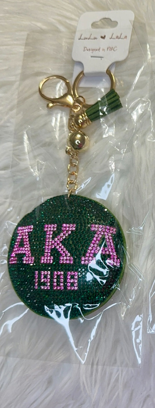 Pink and Green Keychain