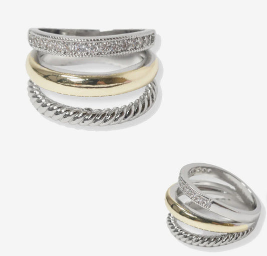 Cubic Zirconia designer inspired ring