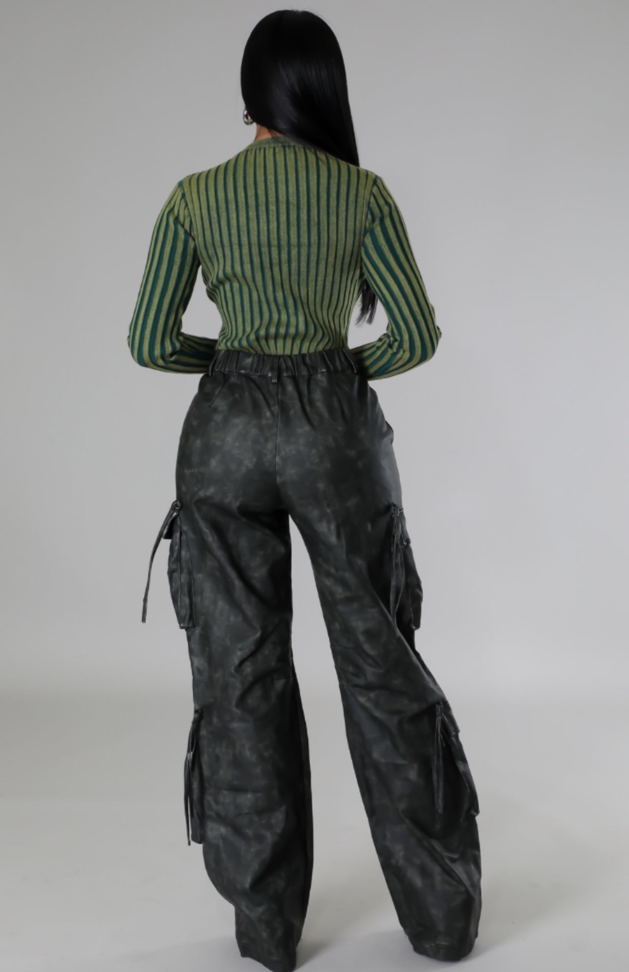 Faux Dark green cargo pants