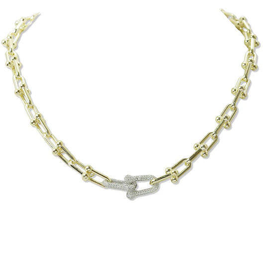 TIMELESS 14K GOLD PLATED BALL CHAIN LINK