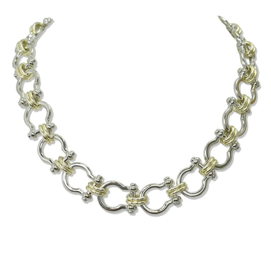 TIMELESS 14K GOLD PLATED HERITAGE LINK NECKLACE,