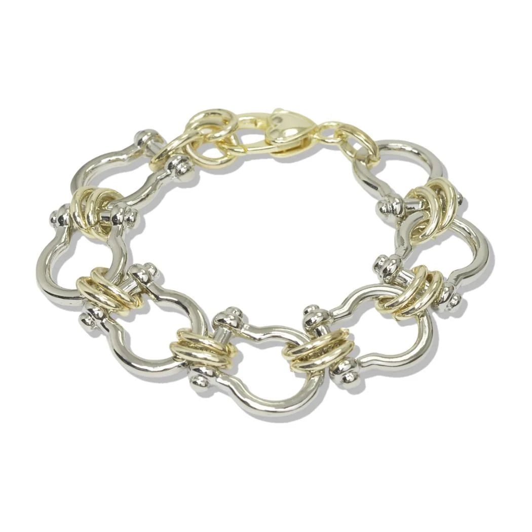 TIMELESS 14K GOLD PLATED HERITAGE LINK BRACELET