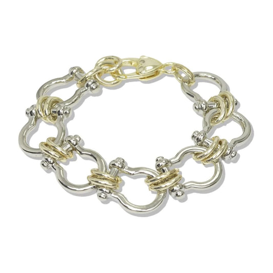 TIMELESS 14K GOLD PLATED HERITAGE LINK BRACELET