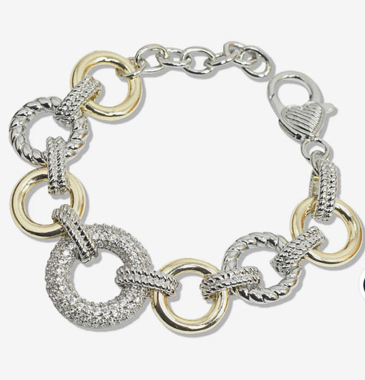 Gold plated Cutout Bracelet