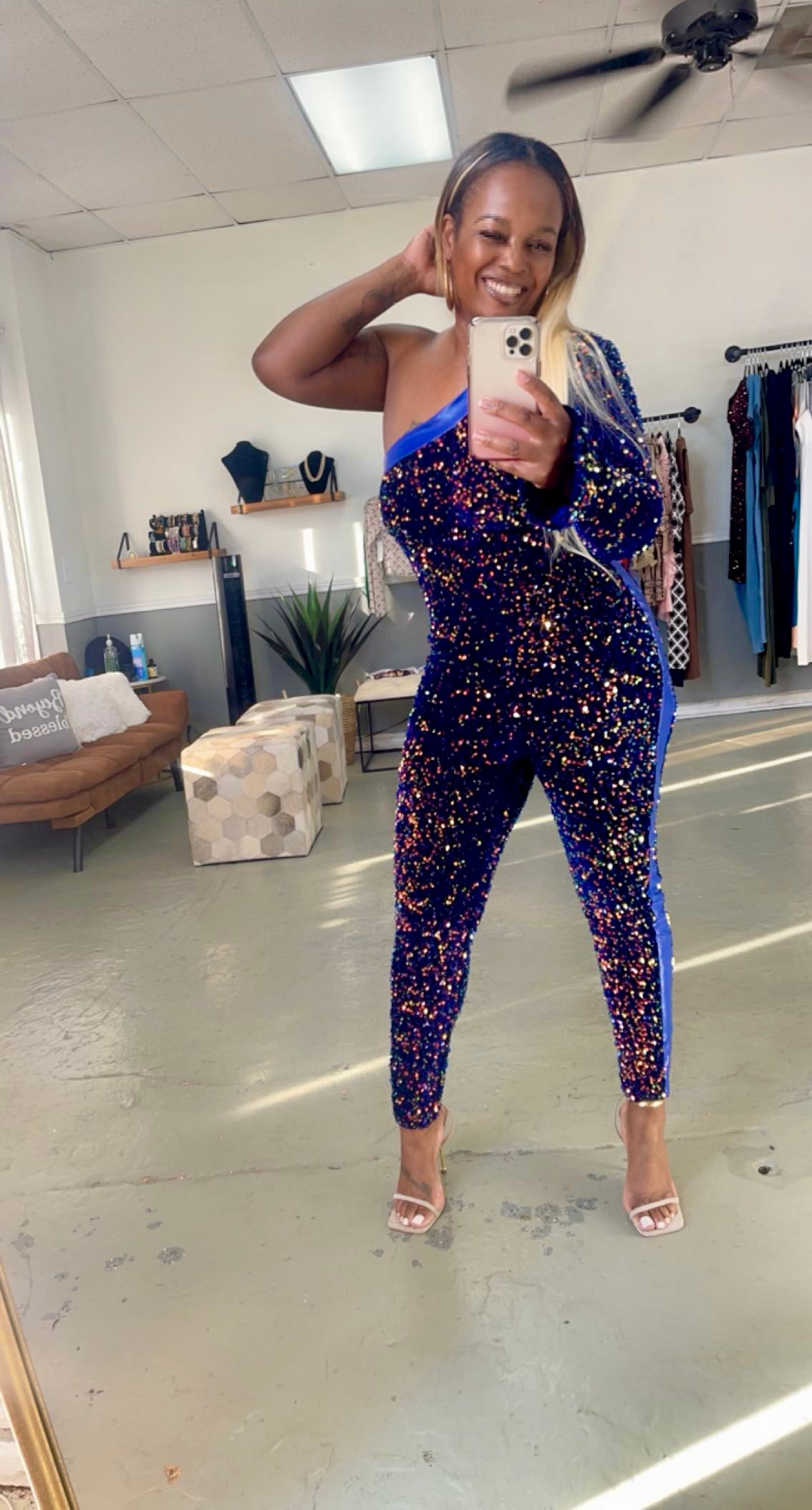 Holiday Blues Jumpsuit