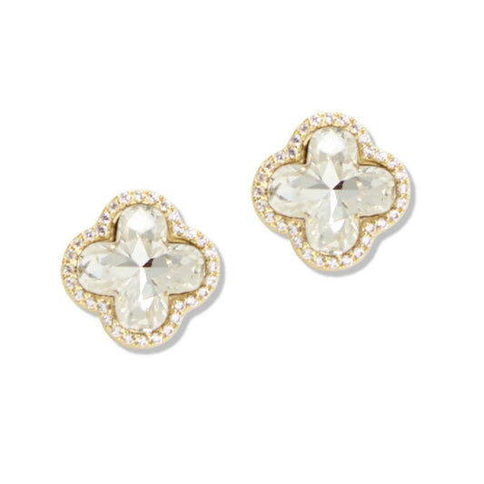 Clover earrings GOLD/Clear
